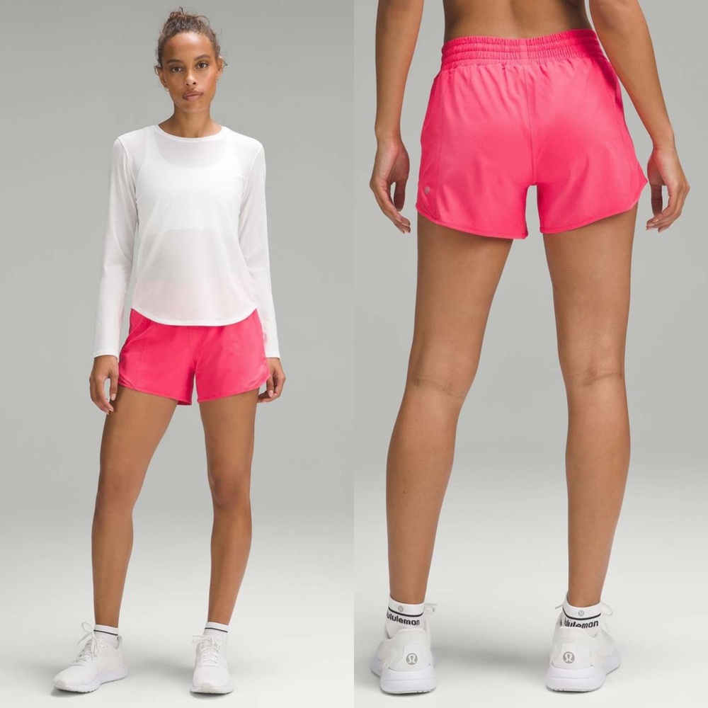 NWT ✨ Lululemon Hotty Hot High-Rise Lined Short 4" Lip‎ Gloss Size 6 W7AW7T